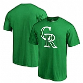 Men's Colorado Rockies Fanatics Branded Green Big & Tall St. Patrick's Day White Logo T-Shirt,baseball caps,new era cap wholesale,wholesale hats